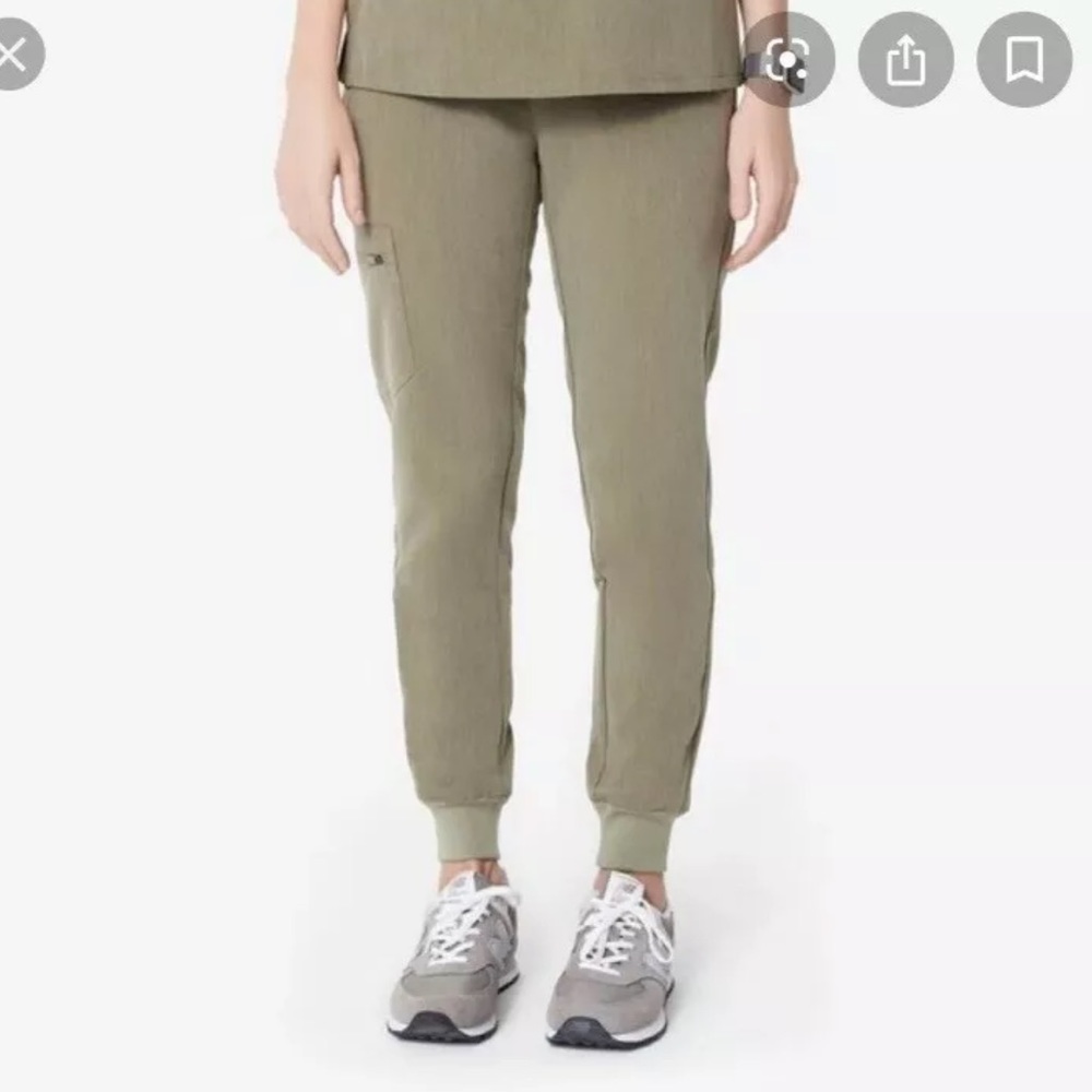 FIGS Heather Olive Zamora Jogger Scrub Pant XSTALL